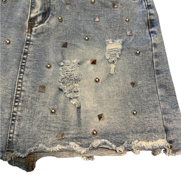 Studded Denim Skirt - Picture 3 of 7